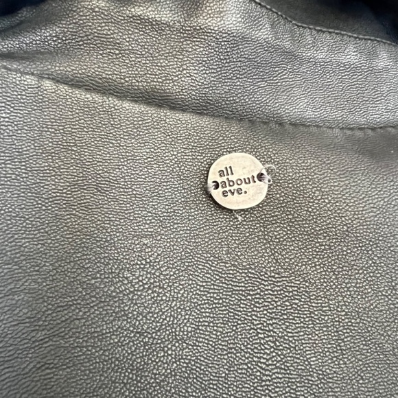 Vegan Faux Leather Moto Jacket Size 2 - Picture 10 of 13